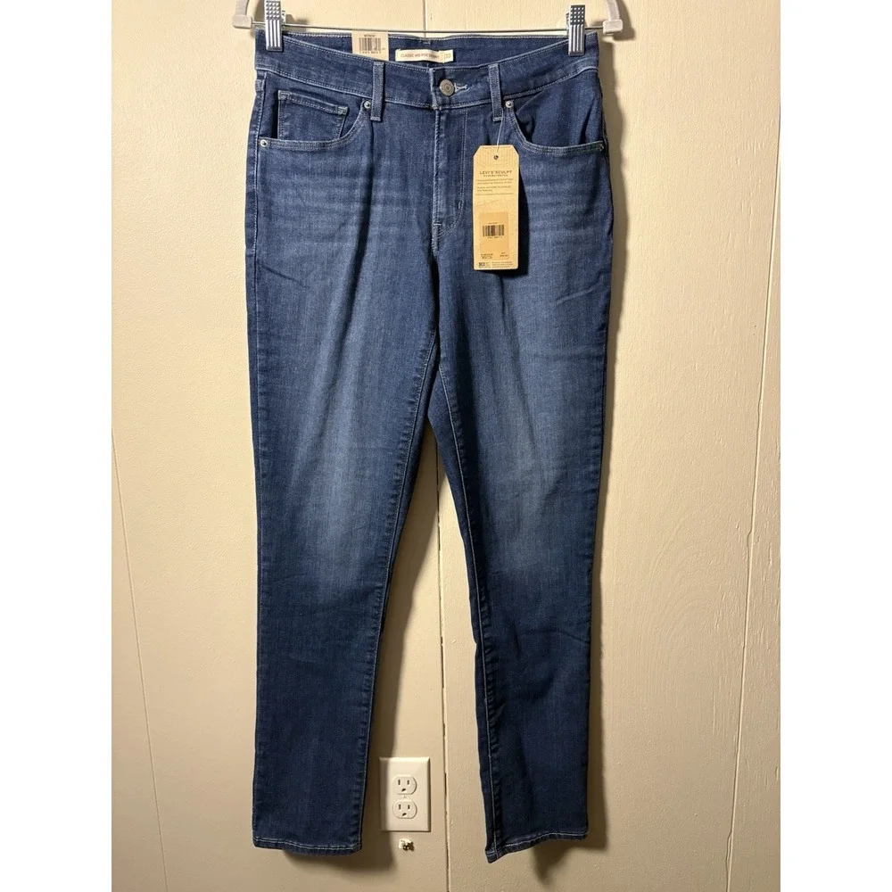 Levi's Classic Mid Rise Skinny Jeans Women's 10 Medium W30 L30 Dark Wash